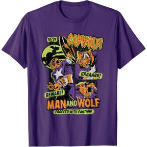 imageMarvel Captain America Halloween Werewolf Beware Capwolf TShirtPurple