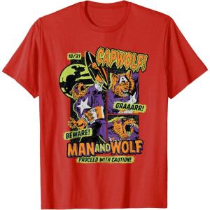 imageMarvel Captain America Halloween Werewolf Beware Capwolf TShirtRed
