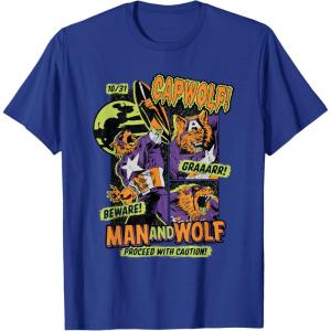 imageMarvel Captain America Halloween Werewolf Beware Capwolf TShirtRoyal Blue