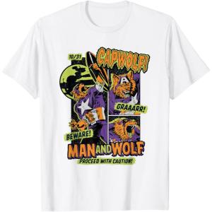 imageMarvel Captain America Halloween Werewolf Beware Capwolf TShirtWhite