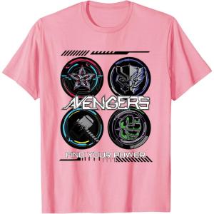 imageMarvel Comics Avengers Find Your Power Icons TShirtPink