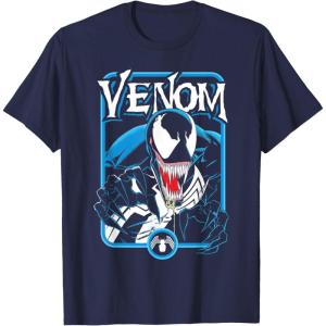 imageMarvel Comics Retro Classic Venom Lurking Bust Portrait TShirtNavy Blue