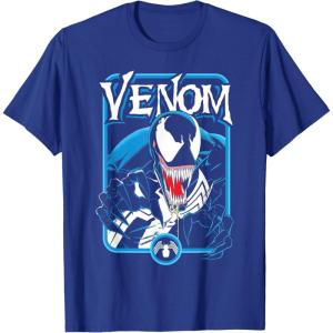 imageMarvel Comics Retro Classic Venom Lurking Bust Portrait TShirtRoyal Blue