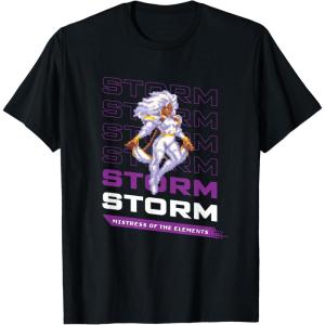 imageMarvel Cosmic Invasion Game Storm XMen Retro Pixel Graphics TShirtBlack