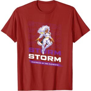 imageMarvel Cosmic Invasion Game Storm XMen Retro Pixel Graphics TShirtCranberry Red