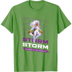 imageMarvel Cosmic Invasion Game Storm XMen Retro Pixel Graphics TShirtGrass Green