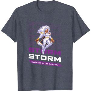 imageMarvel Cosmic Invasion Game Storm XMen Retro Pixel Graphics TShirtHeather Blue