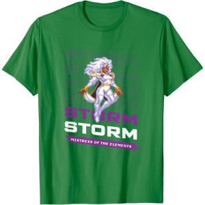 imageMarvel Cosmic Invasion Game Storm XMen Retro Pixel Graphics TShirtKelly Green