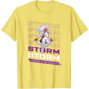 imageMarvel Cosmic Invasion Game Storm XMen Retro Pixel Graphics TShirtLemon Yellow