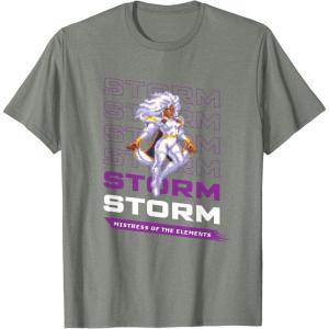 imageMarvel Cosmic Invasion Game Storm XMen Retro Pixel Graphics TShirtOlive Heather