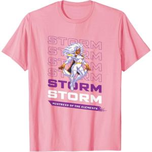 imageMarvel Cosmic Invasion Game Storm XMen Retro Pixel Graphics TShirtPink