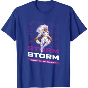 imageMarvel Cosmic Invasion Game Storm XMen Retro Pixel Graphics TShirtRoyal Blue