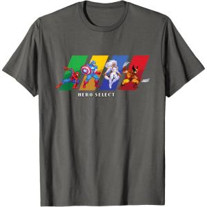 imageMarvel Cosmic Invasion Game Super Hero Select Screen Retro TShirtAsphalt Grey