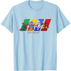 imageMarvel Cosmic Invasion Game Super Hero Select Screen Retro TShirtBaby Blue