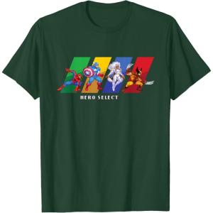 imageMarvel Cosmic Invasion Game Super Hero Select Screen Retro TShirtDark Green