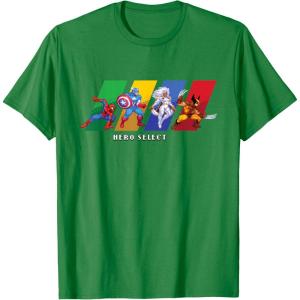 imageMarvel Cosmic Invasion Game Super Hero Select Screen Retro TShirtKelly Green