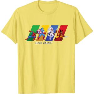 imageMarvel Cosmic Invasion Game Super Hero Select Screen Retro TShirtLemon Yellow