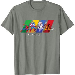 imageMarvel Cosmic Invasion Game Super Hero Select Screen Retro TShirtOlive Heather