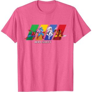 imageMarvel Cosmic Invasion Game Super Hero Select Screen Retro TShirtPink Heather