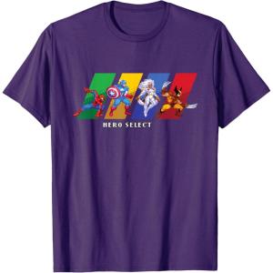 imageMarvel Cosmic Invasion Game Super Hero Select Screen Retro TShirtPurple