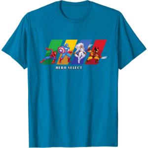 imageMarvel Cosmic Invasion Game Super Hero Select Screen Retro TShirtSapphire Blue
