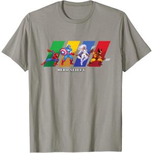 imageMarvel Cosmic Invasion Game Super Hero Select Screen Retro TShirtSlate Grey