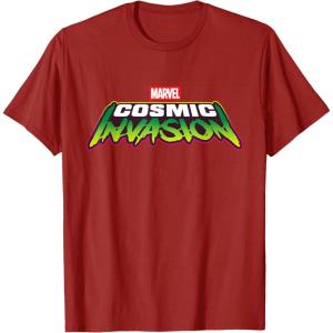 imageMarvel Cosmic Invasion Logo Official Game TShirtCranberry Red