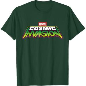 imageMarvel Cosmic Invasion Logo Official Game TShirtDark Green
