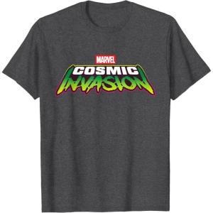 imageMarvel Cosmic Invasion Logo Official Game TShirtDark Heather Grey