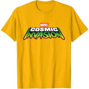 imageMarvel Cosmic Invasion Logo Official Game TShirtGolden Yellow