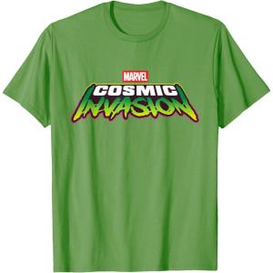 imageMarvel Cosmic Invasion Logo Official Game TShirtGrass Green