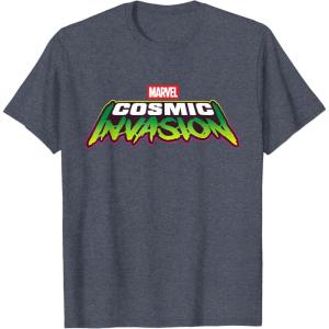 imageMarvel Cosmic Invasion Logo Official Game TShirtHeather Blue