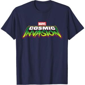 imageMarvel Cosmic Invasion Logo Official Game TShirtNavy Blue