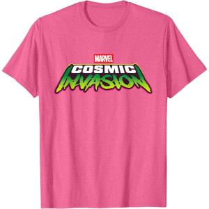 imageMarvel Cosmic Invasion Logo Official Game TShirtPink Heather