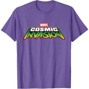 imageMarvel Cosmic Invasion Logo Official Game TShirtPurple Heather