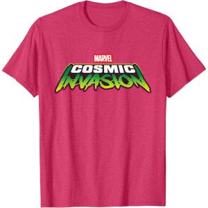 imageMarvel Cosmic Invasion Logo Official Game TShirtRed Heather