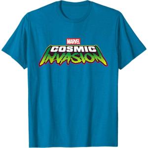 imageMarvel Cosmic Invasion Logo Official Game TShirtSapphire Blue
