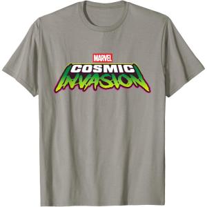 imageMarvel Cosmic Invasion Logo Official Game TShirtSlate Grey