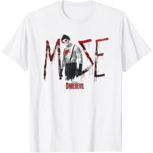 imageMarvel Daredevil Born Again Muse Distressed Bloody Logo TShirtWhite