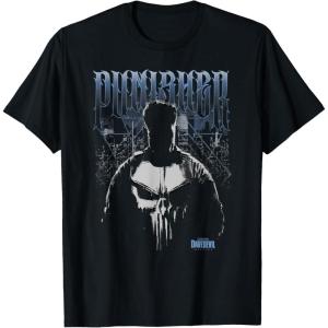 imageMarvel Daredevil Born Again Punisher In The Shadows Faded TShirtBlack