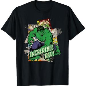 imageMarvel Hulk Incredible Dad Fathers Day TShirtBlack