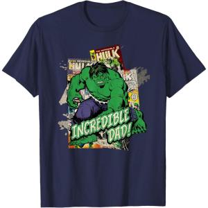 imageMarvel Hulk Incredible Dad Fathers Day TShirtNavy Blue
