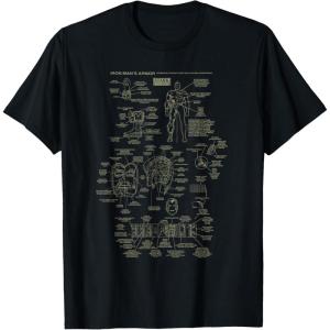 imageMarvel Iron Man Stark Industries Armor Details TShirt TShirtBlack