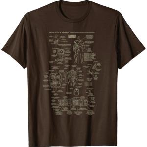 imageMarvel Iron Man Stark Industries Armor Details TShirt TShirtBrown