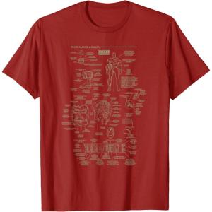 imageMarvel Iron Man Stark Industries Armor Details TShirt TShirtCranberry Red