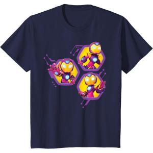 imageMarvel Iron Man and His Awesome Friends Ironheart Trio TShirtNavy Blue