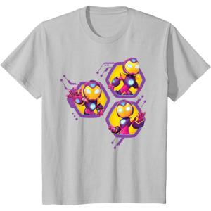 imageMarvel Iron Man and His Awesome Friends Ironheart Trio TShirtSilver Grey