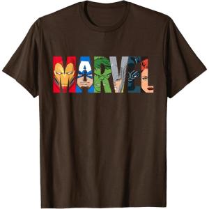imageMarvel Logo Avengers Super Heroes TShirtBrown