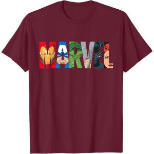 imageMarvel Logo Avengers Super Heroes TShirtBurgundy