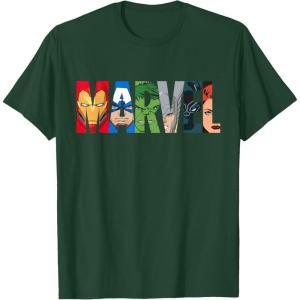 imageMarvel Logo Avengers Super Heroes TShirtDark Green